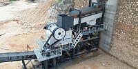 Andamine jaw crusher working onsite